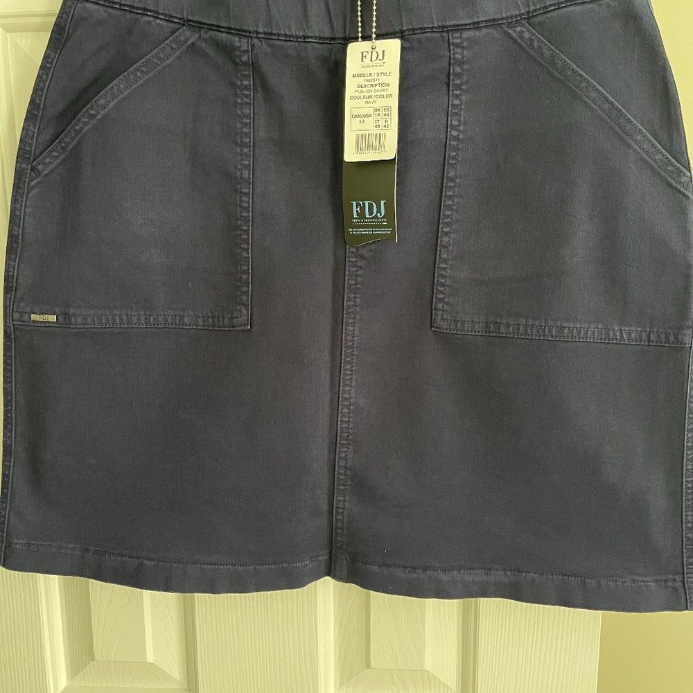 Navy Blue  Pull-on Skort